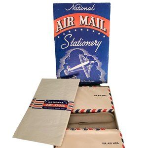 Deadstock Vintage 1930s-1940s National Air Mail Stationery Set